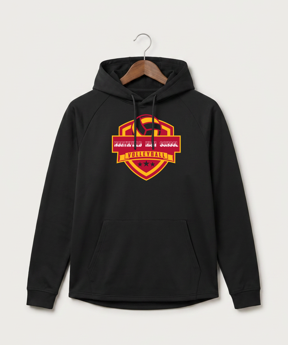 Northfield High School Volleyball (Girls) - Black Hoodie - Full Front