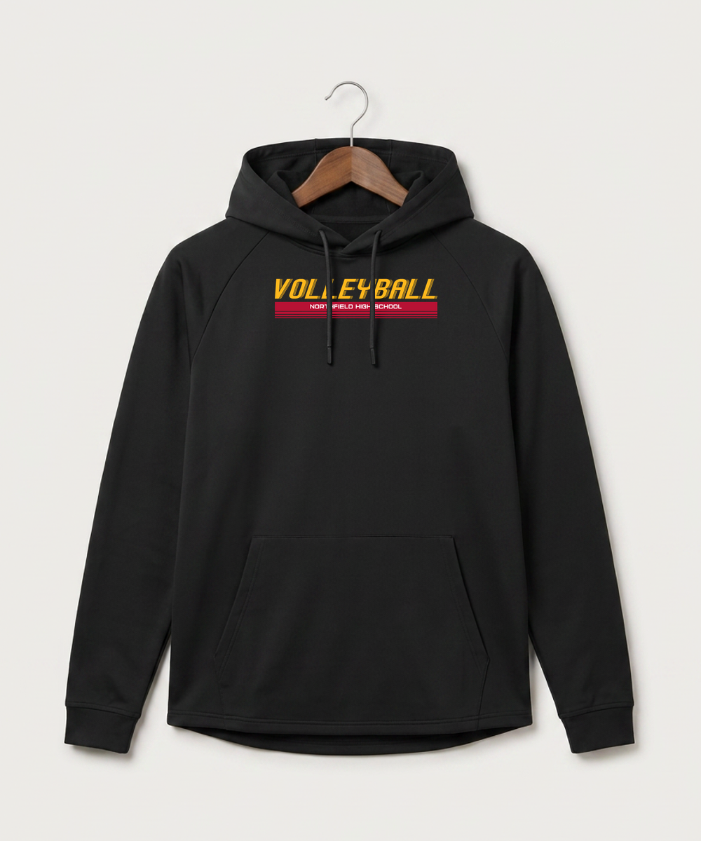 Northfield High School Volleyball (Girls) - Black Hoodie - Full Front