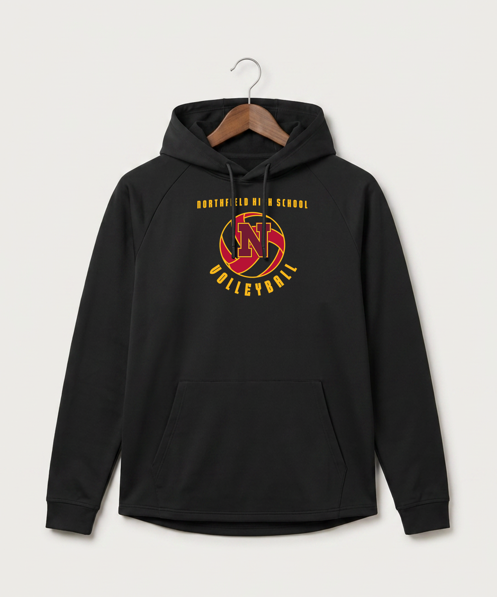 Northfield High School Volleyball (Girls) - Black Hoodie - Full Front