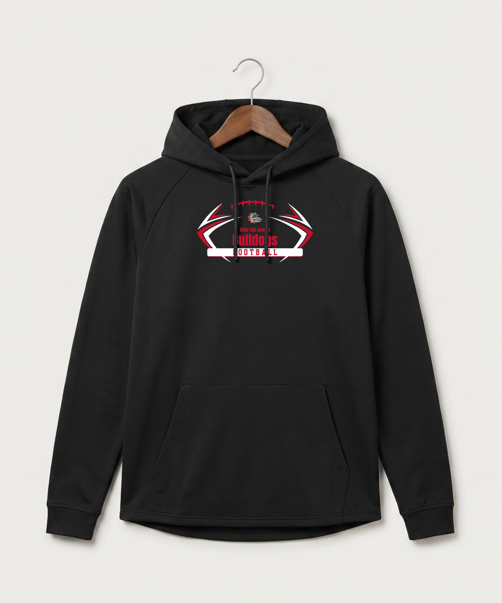 Otter Tail Central Football (Boys) - Black Hoodie - Full Front