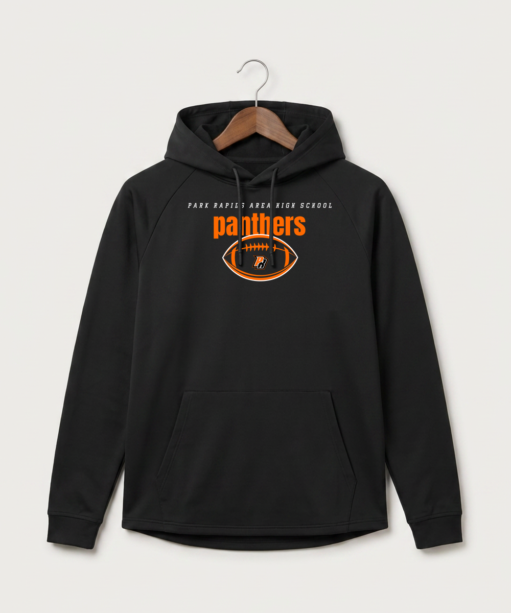 Park Rapids Area High School Football (Boys) - Black Hoodie - Full Front