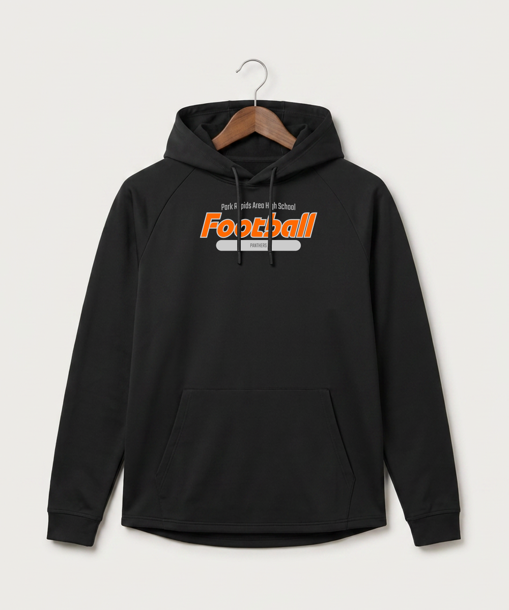 Park Rapids Area High School Football (Boys) - Black Hoodie - Full Front