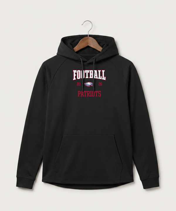 Pequot Lakes High School Football (Boys) - Black Hoodie - Full Front