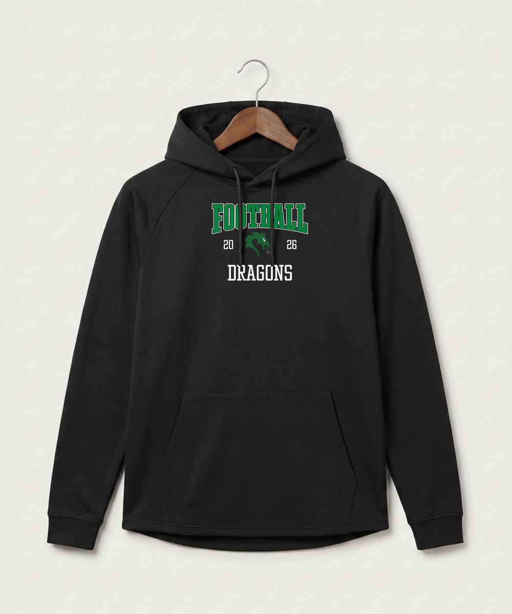 Pine City High School Football (Boys) - Black Hoodie - Full Front