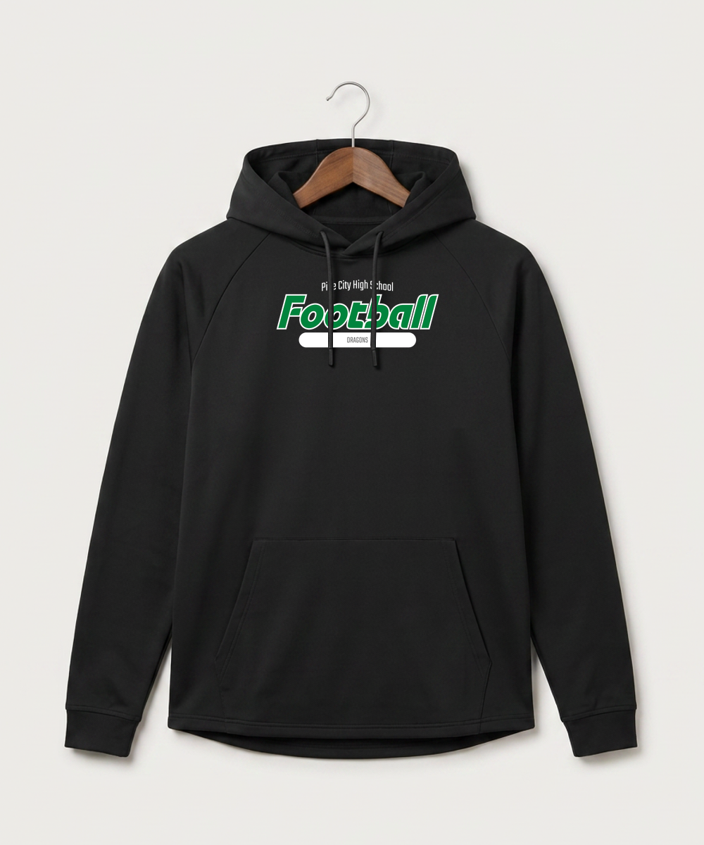 Pine City High School Football (Boys) - Black Hoodie - Full Front