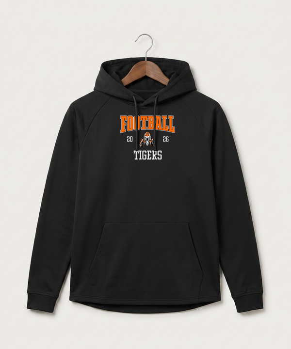 Pine River Backus High School Football (Boys) - Black Hoodie - Full Front