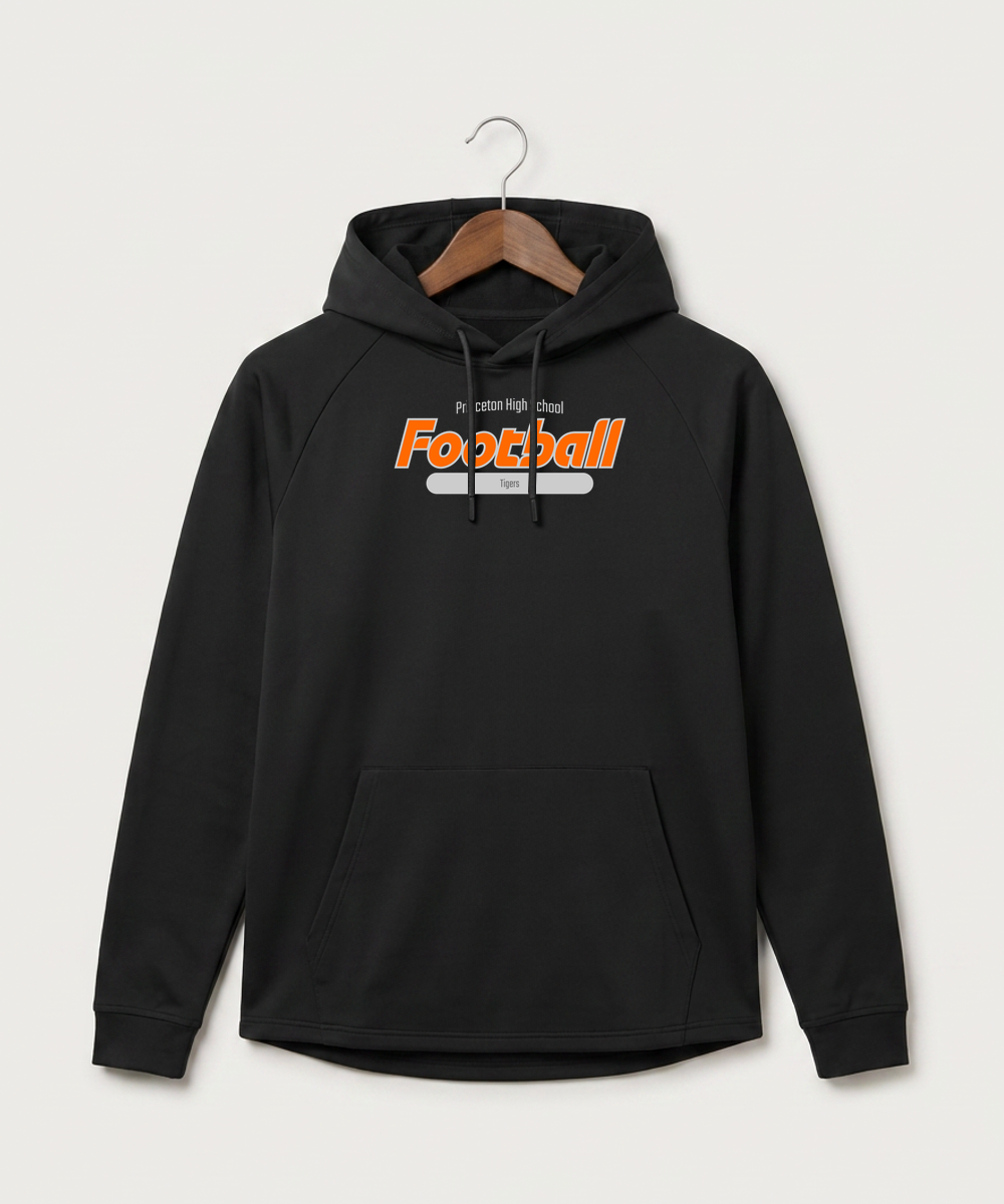 Princeton High School Football (Boys) - Black Hoodie - Full Front