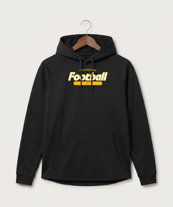 Proctor High School Football (Boys) - Black Hoodie - Full Front