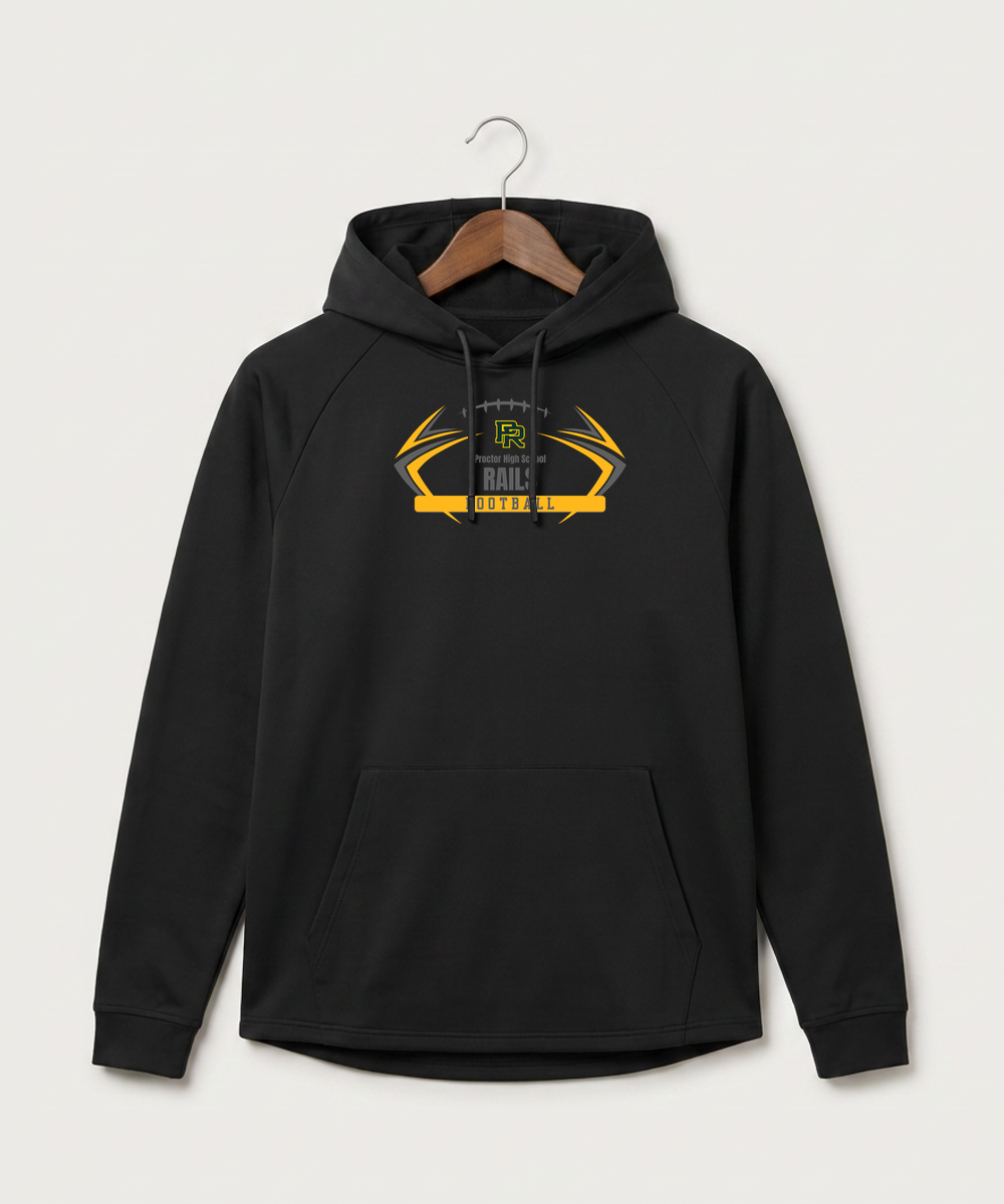 Proctor High School Football (Boys) - Black Hoodie - Full Front