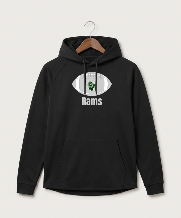 Roseau High School Football (Boys) - Black Hoodie - Full Front