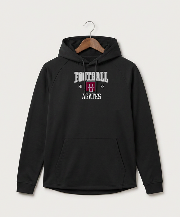 Two Harbors High School Football (Boys) - Black Hoodie - Full Front