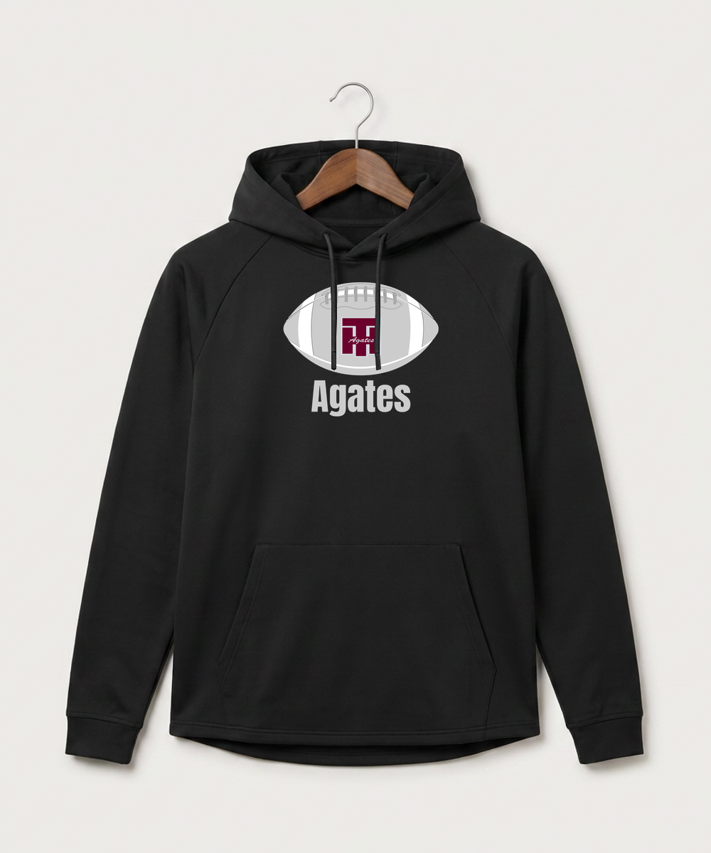 Two Harbors High School Football (Boys) - Black Hoodie - Full Front