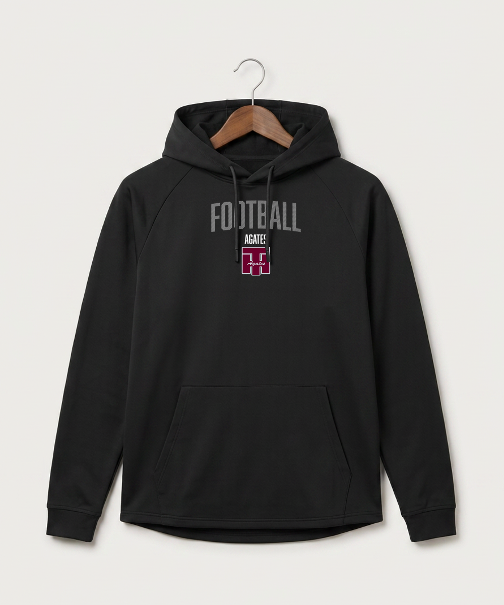 Two Harbors High School Football (Boys) - Black Hoodie - Full Front