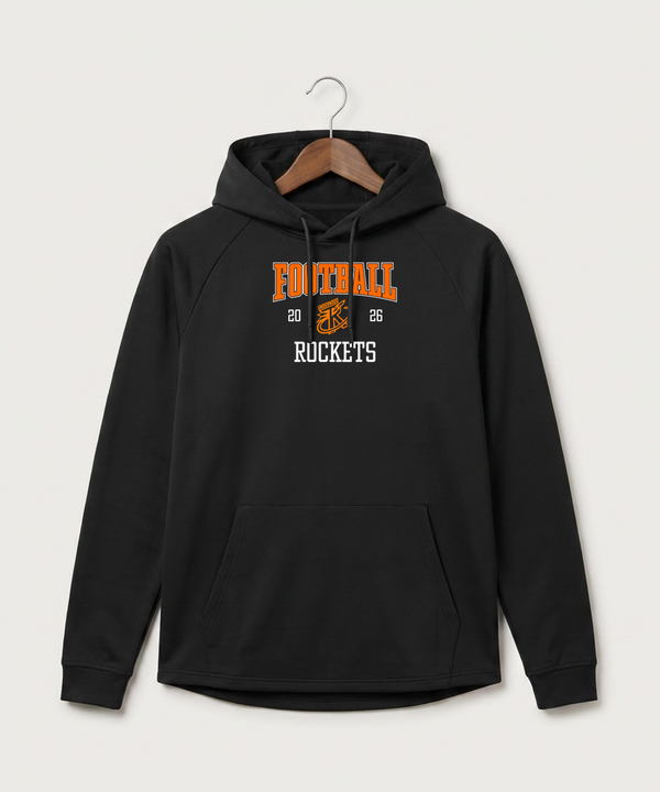 Underwood High School Football (Boys) - Black Hoodie - Full Front