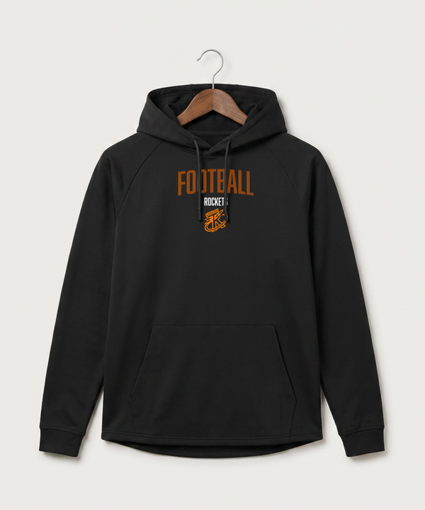 Underwood High School Football (Boys) - Black Hoodie - Full Front