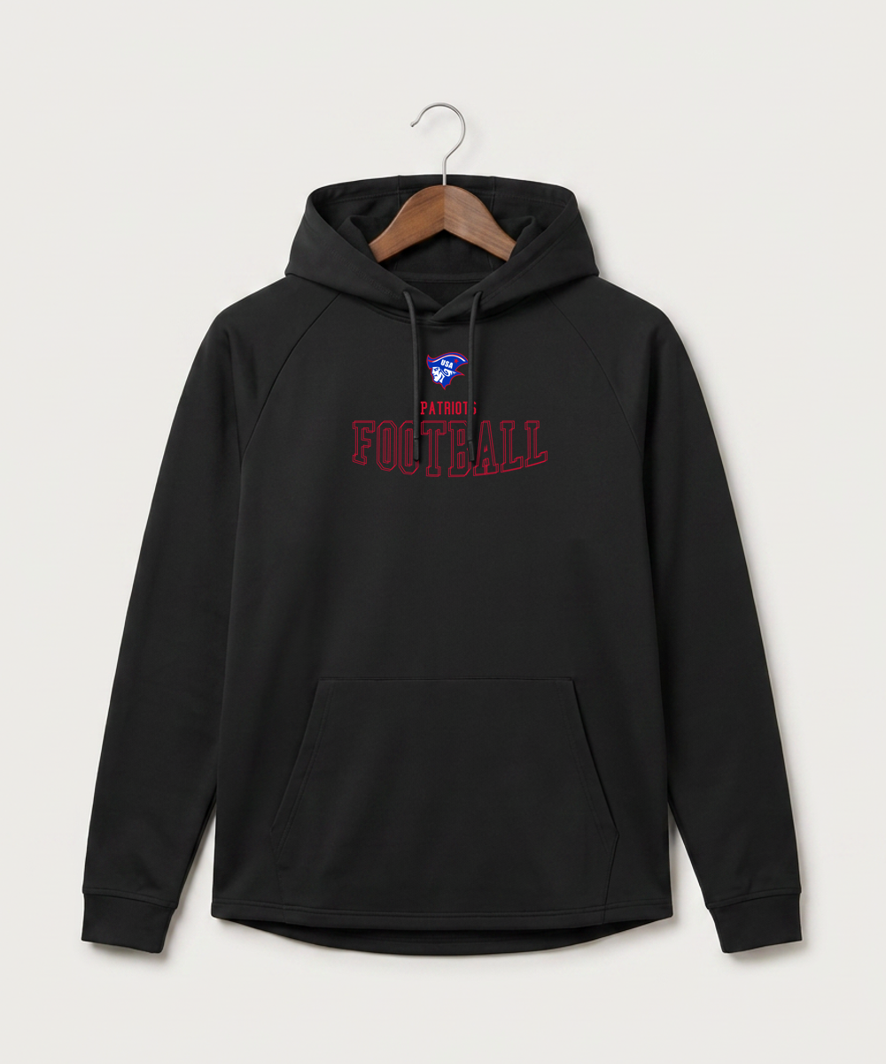 Upsala High School Football (Boys) - Black Hoodie - Full Front