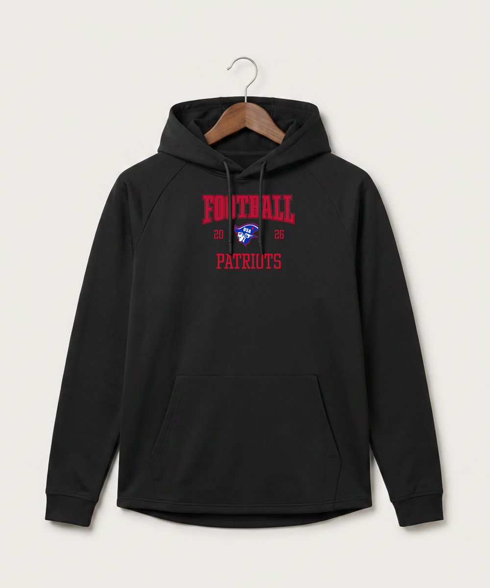 Upsala High School Football (Boys) - Black Hoodie - Full Front
