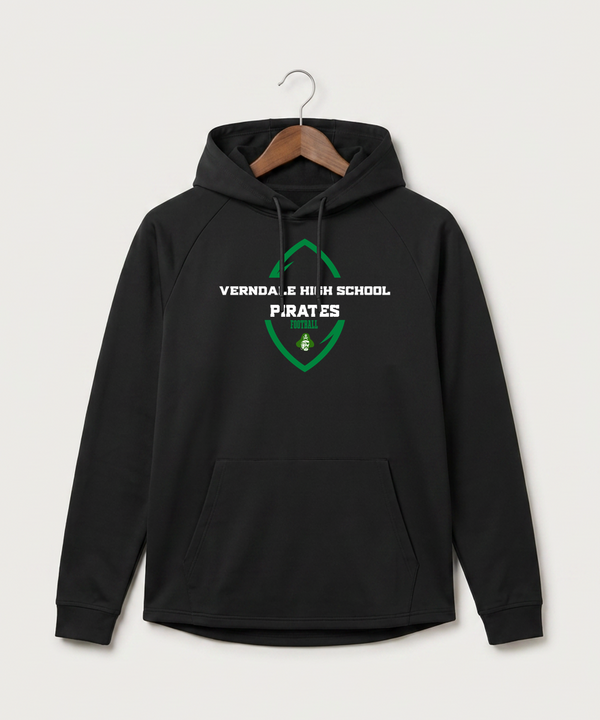 Verndale High School Football (Boys) - Black Hoodie - Full Front