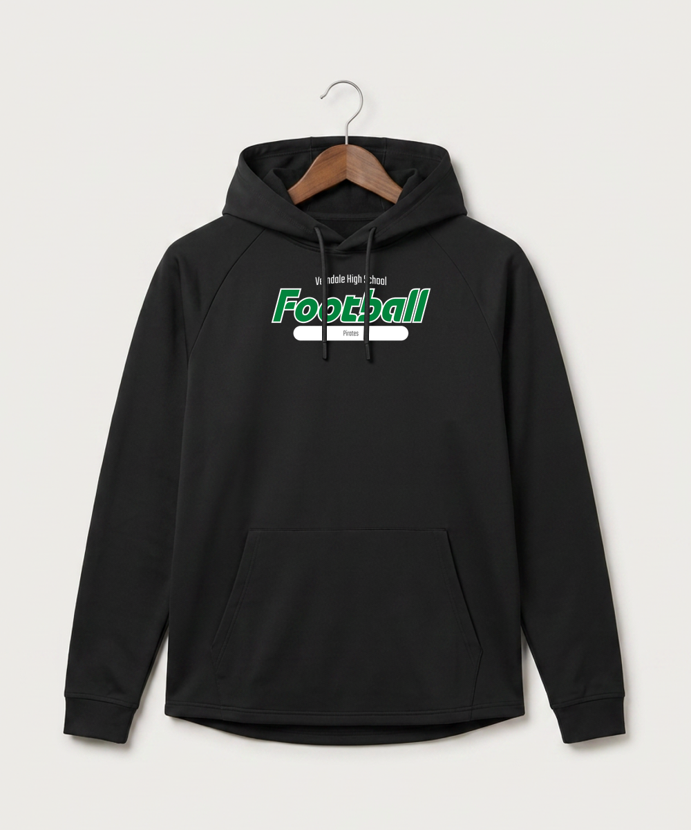 Verndale High School Football (Boys) - Black Hoodie - Full Front