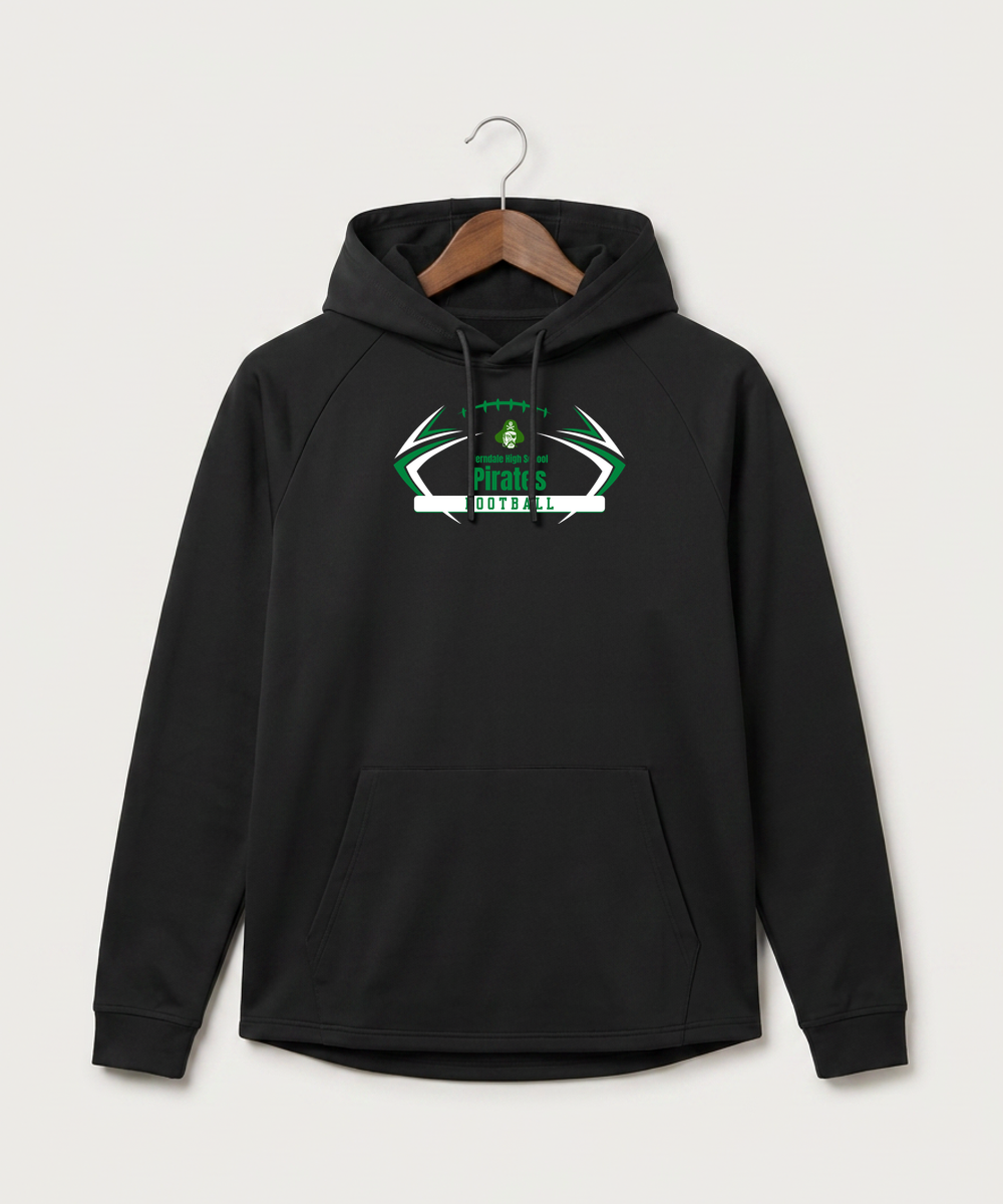 Verndale High School Football (Boys) - Black Hoodie - Full Front