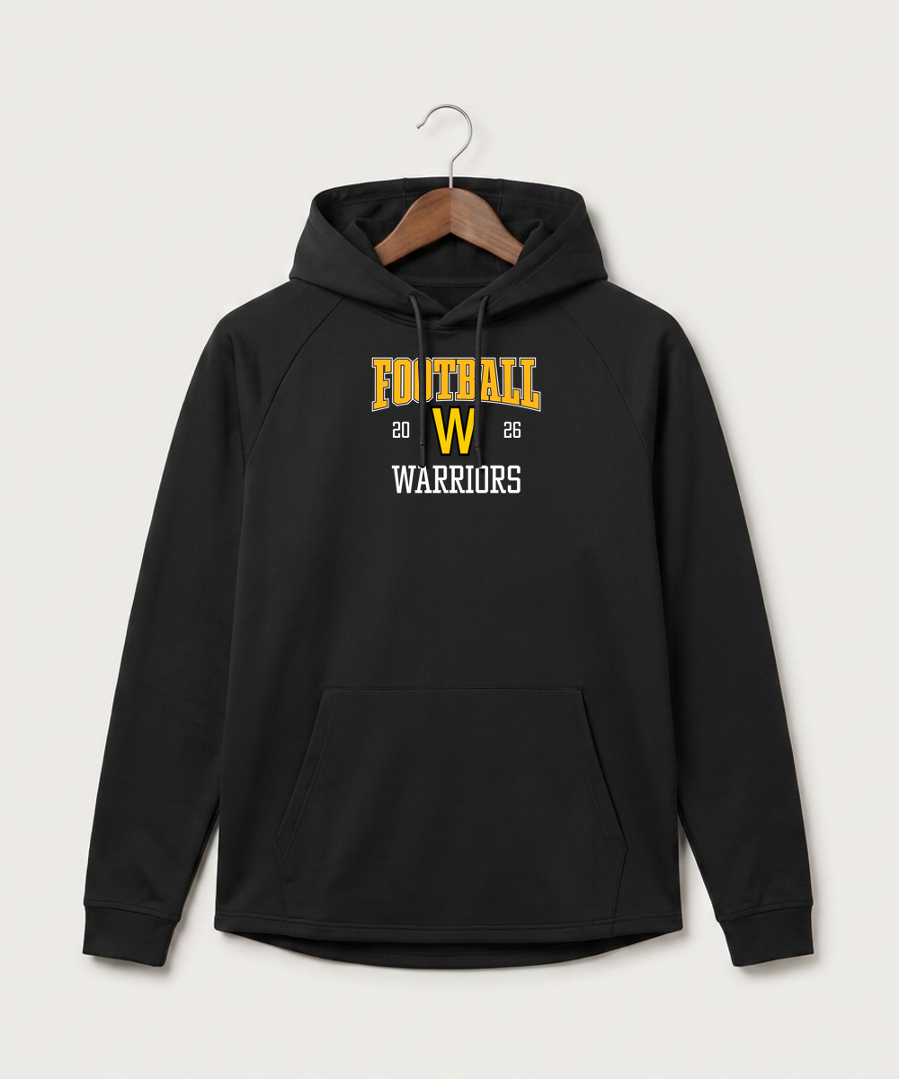 Warroad High School Football (Boys) - Black Hoodie - Full Front