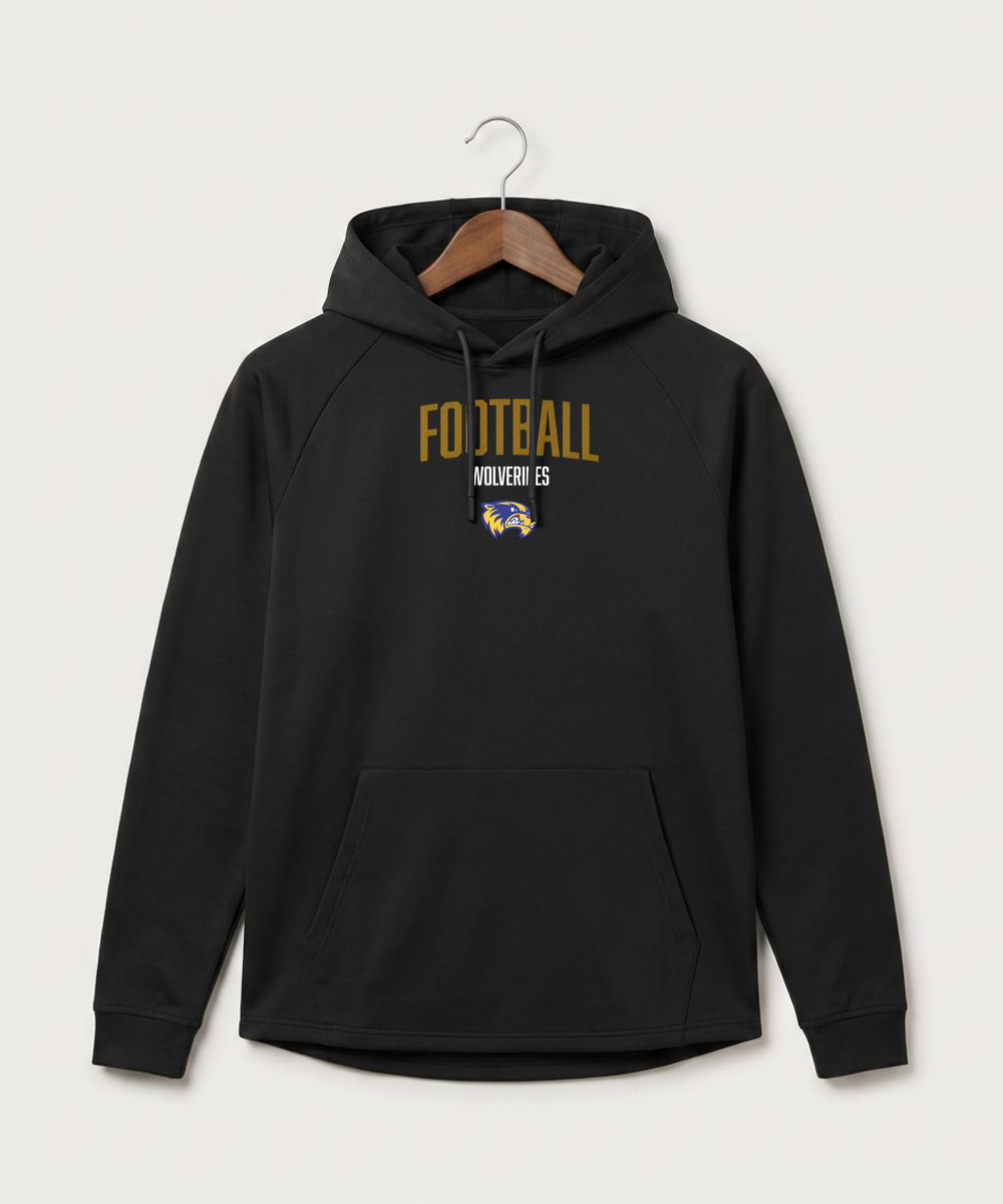 Wadena Deer Creek High School Football (Boys) - Black Hoodie - Full Front