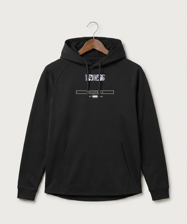 Walker Hackensack Akeley Volleyball (Girls) - Black Hoodie - Full Front