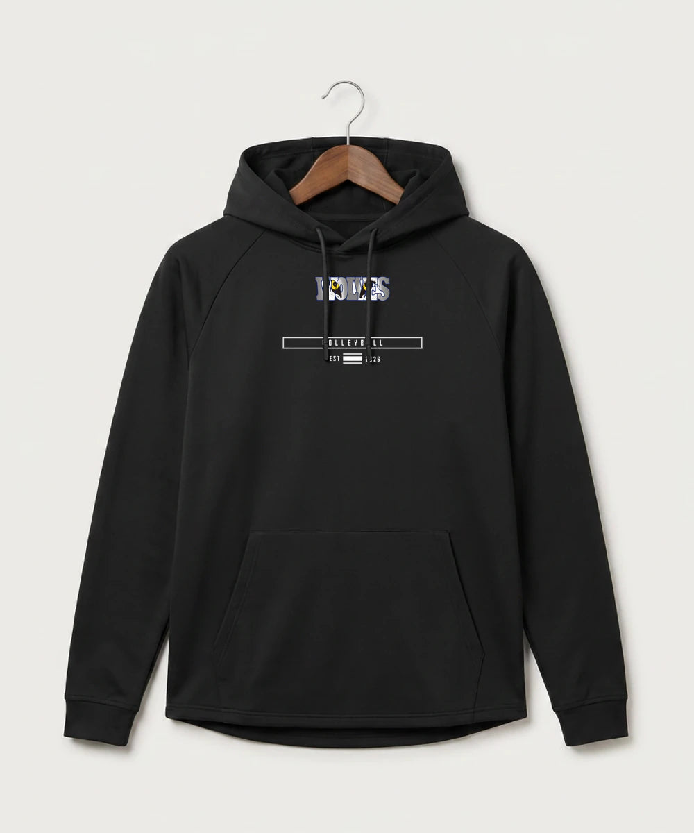 Walker Hackensack Akeley Volleyball (Girls) - Black Hoodie - Full Front