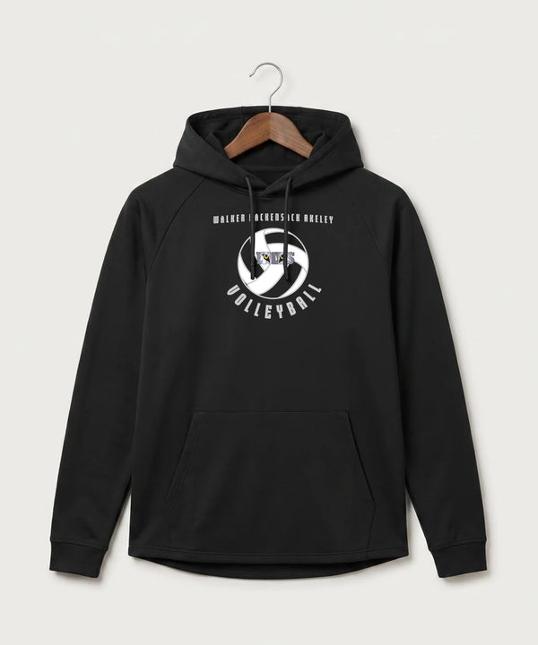 Walker Hackensack Akeley Volleyball (Girls) - Black Hoodie - Full Front