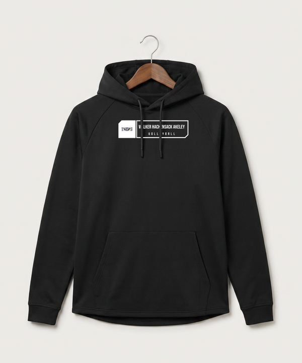 Walker Hackensack Akeley Volleyball (Girls) - Black Hoodie - Full Front