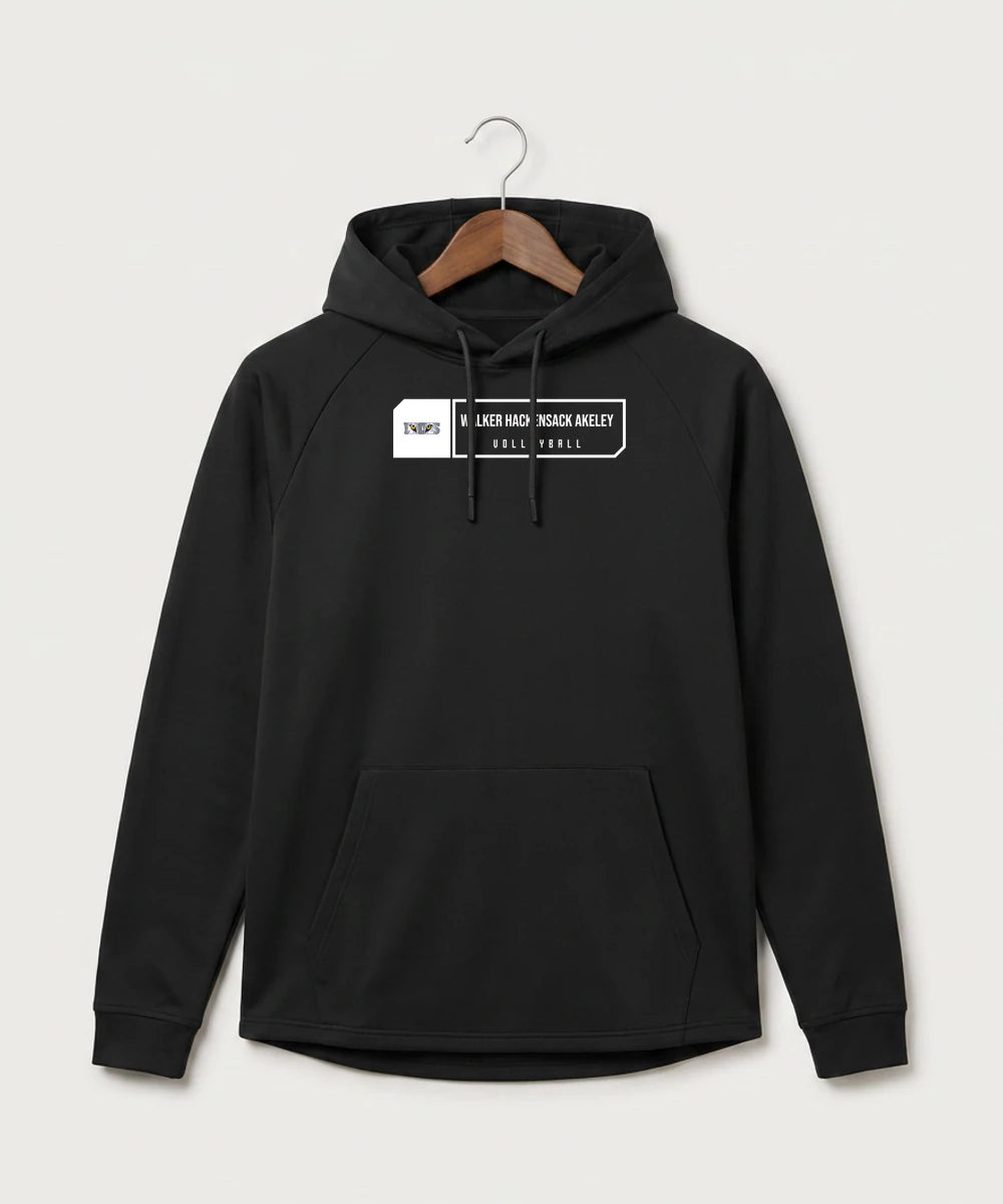 Walker Hackensack Akeley Volleyball (Girls) - Black Hoodie - Full Front