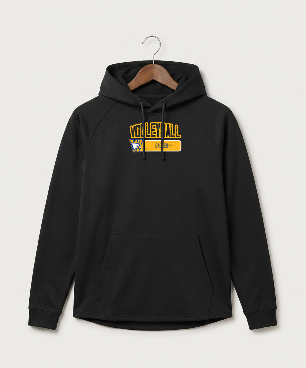 Windom Area High School Volleyball (Girls) - Black Hoodie - Full Front