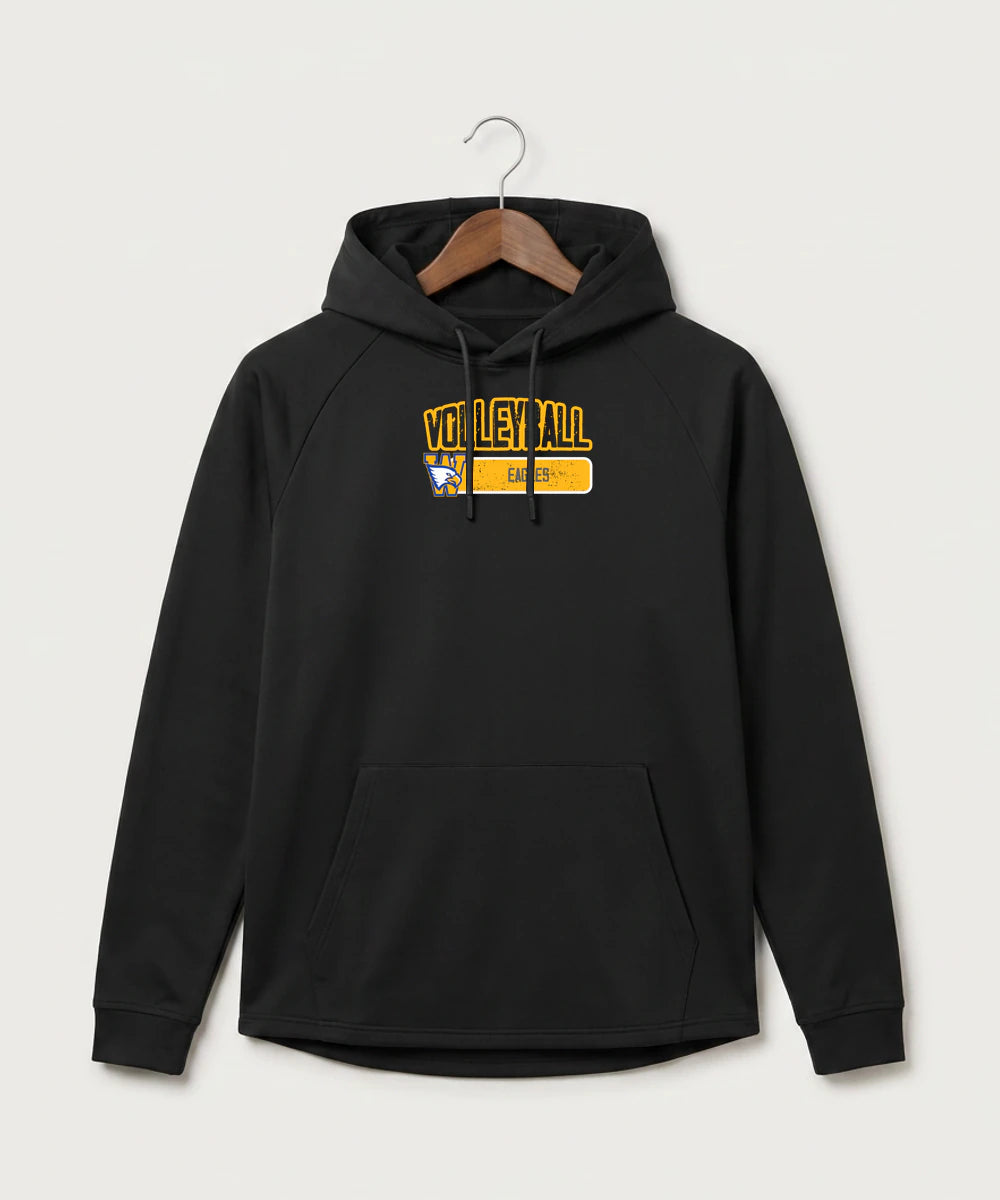 Windom Area High School Volleyball (Girls) - Black Hoodie - Full Front