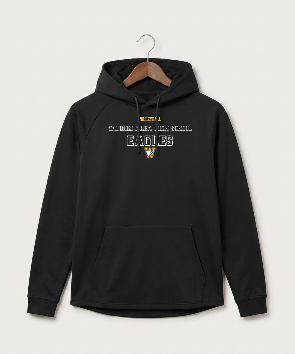 Windom Area High School Volleyball (Girls) - Black Hoodie - Full Front