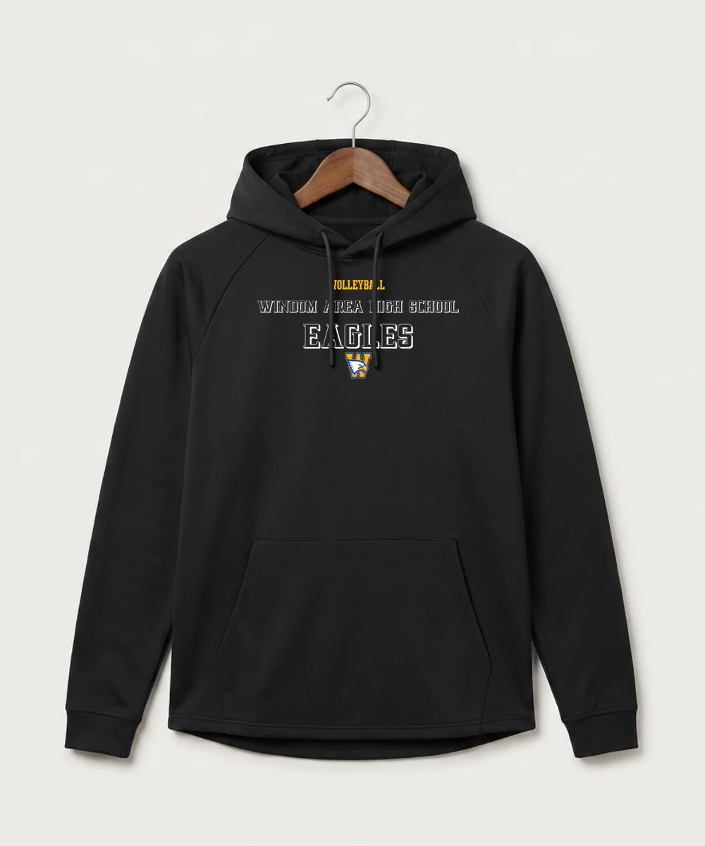 Windom Area High School Volleyball (Girls) - Black Hoodie - Full Front