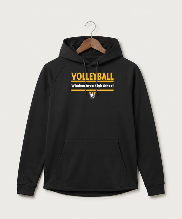 Windom Area High School Volleyball (Girls) - Black Hoodie - Full Front