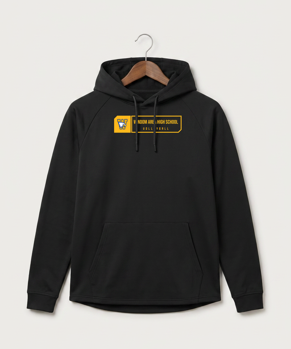 Windom Area High School Volleyball (Girls) - Black Hoodie - Full Front