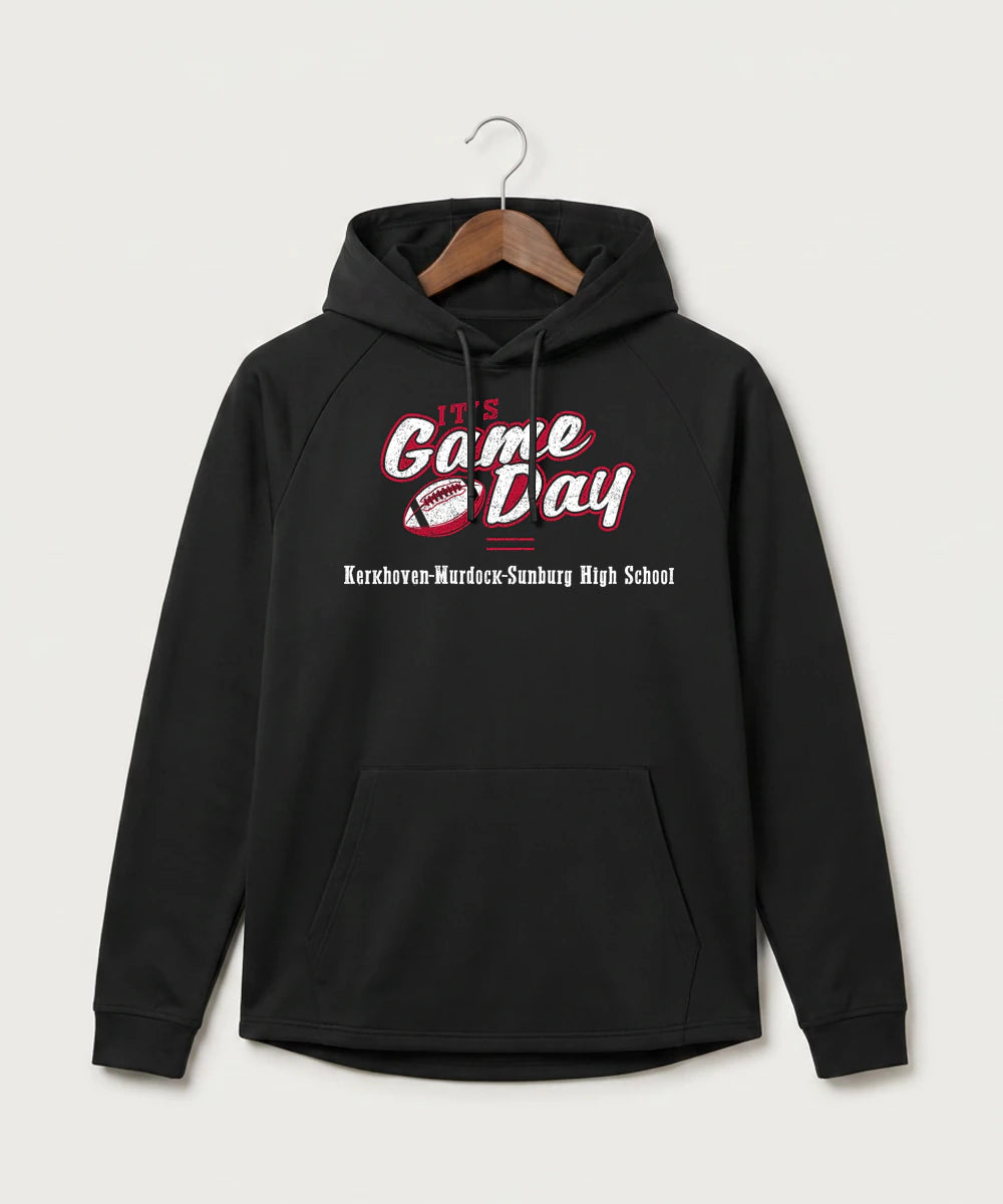 Kerkhoven-Murdock-Sunburg High School Football (Boys) - Black Hoodie - Full Front