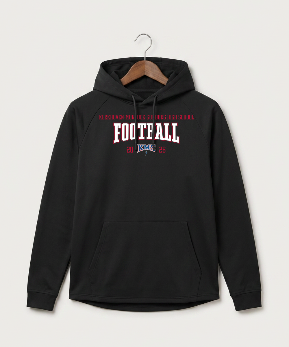 Kerkhoven-Murdock-Sunburg High School Football (Boys) - Black Hoodie - Full Front