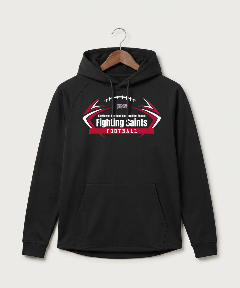 Kerkhoven-Murdock-Sunburg High School Football (Boys) - Black Hoodie - Full Front