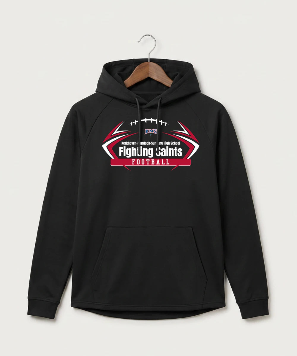 Kerkhoven-Murdock-Sunburg High School Football (Boys) - Black Hoodie - Full Front