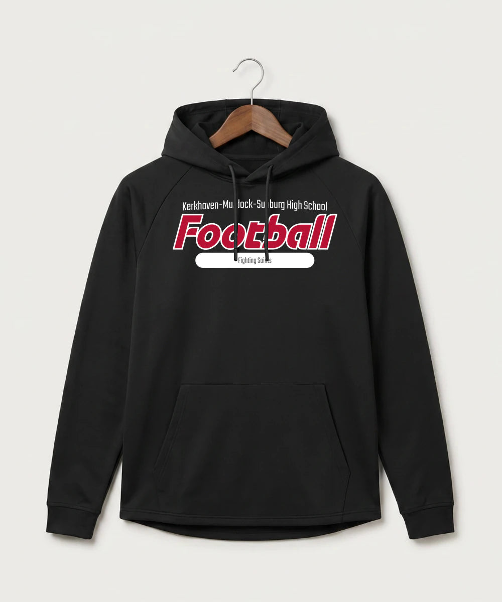 Kerkhoven-Murdock-Sunburg High School Football (Boys) - Black Hoodie - Full Front