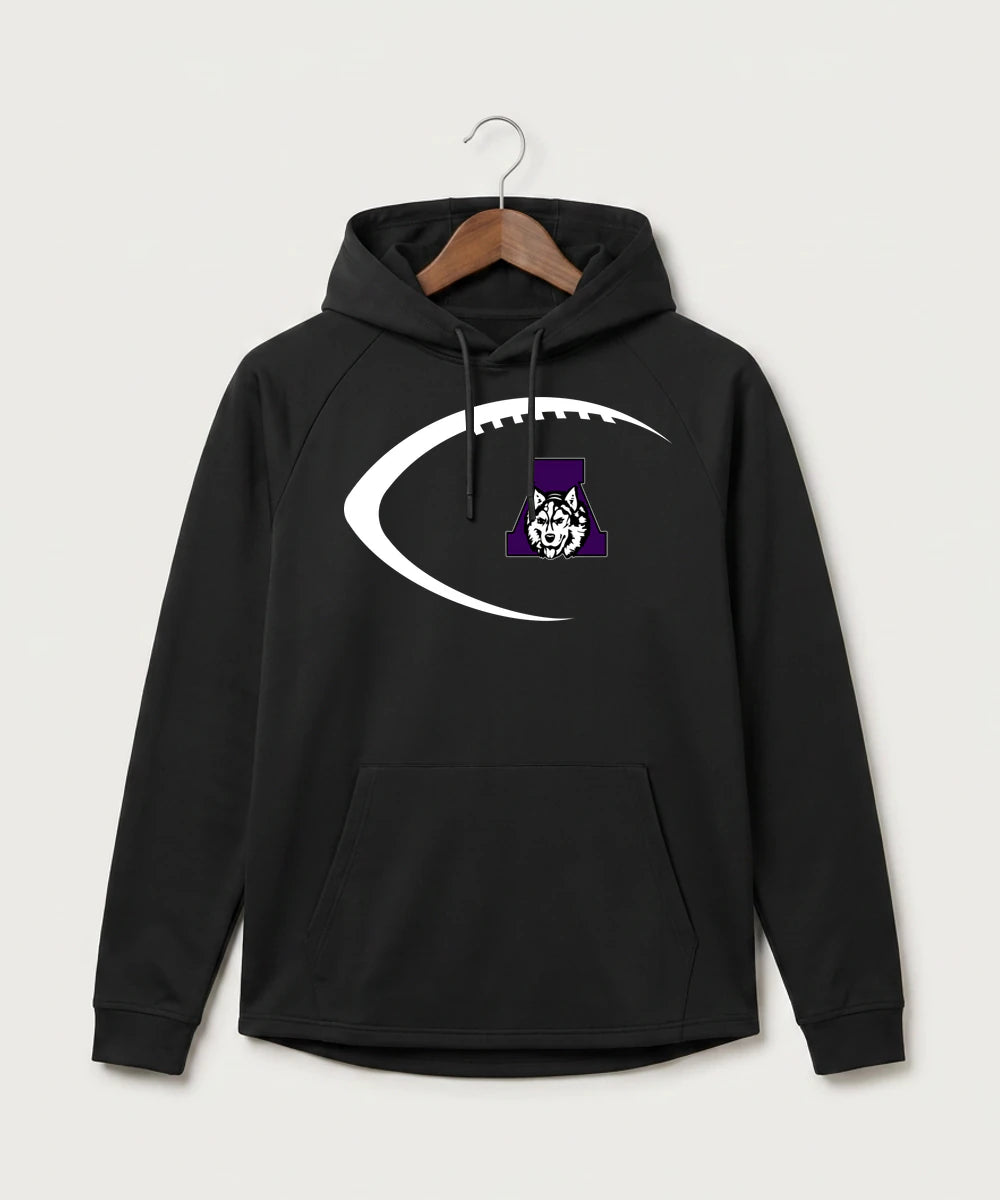 Albany High School Football (Boys) - Black Hoodie - Full Front