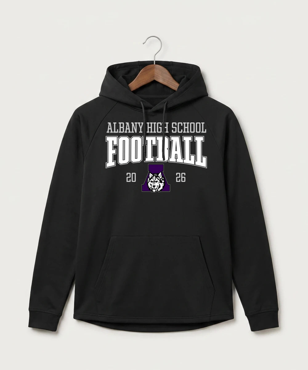 Albany High School Football (Boys) - Black Hoodie - Full Front