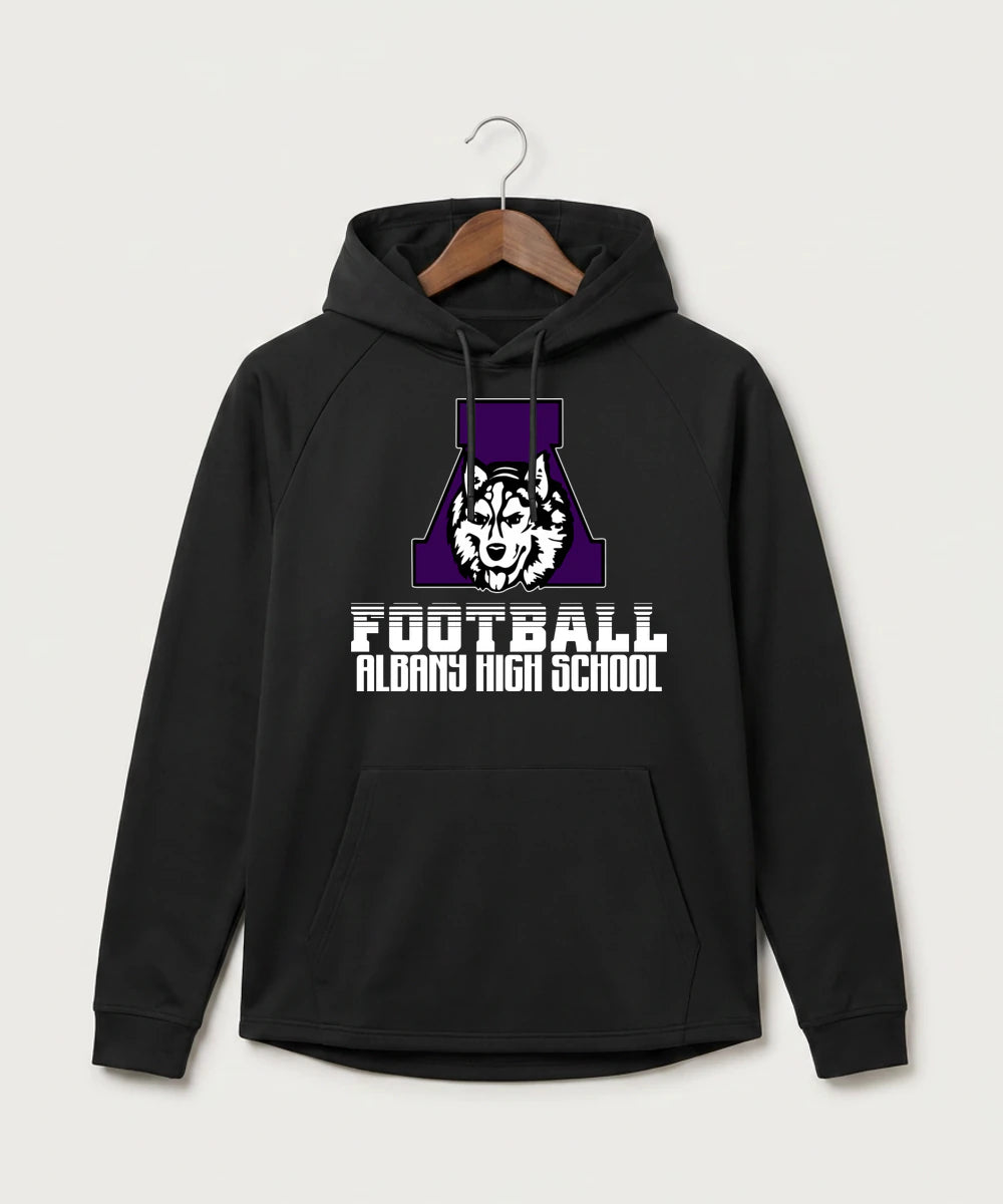 Albany High School Football (Boys) - Black Hoodie - Full Front