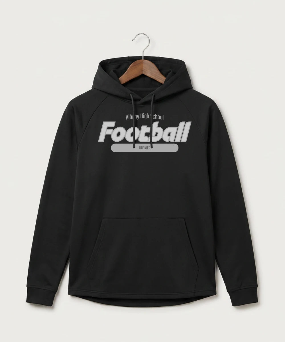 Albany High School Football (Boys) - Black Hoodie - Full Front