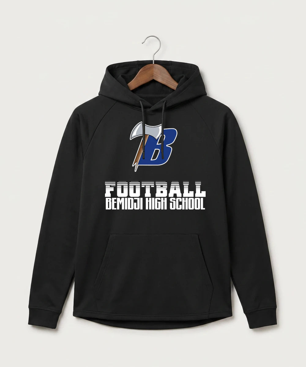Bemidji High School Football (Boys) - Black Hoodie - Full Front