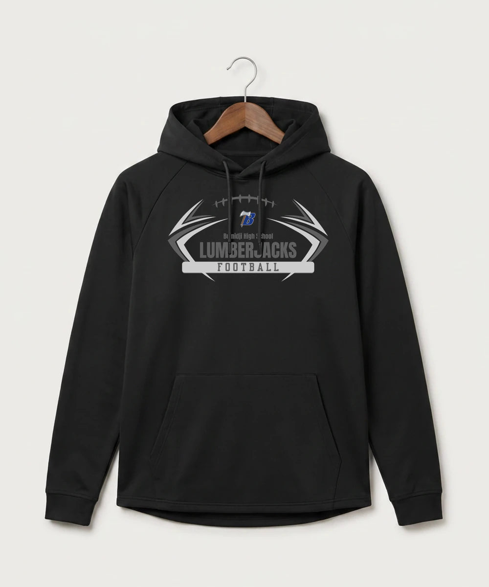 Bemidji High School Football (Boys) - Black Hoodie - Full Front