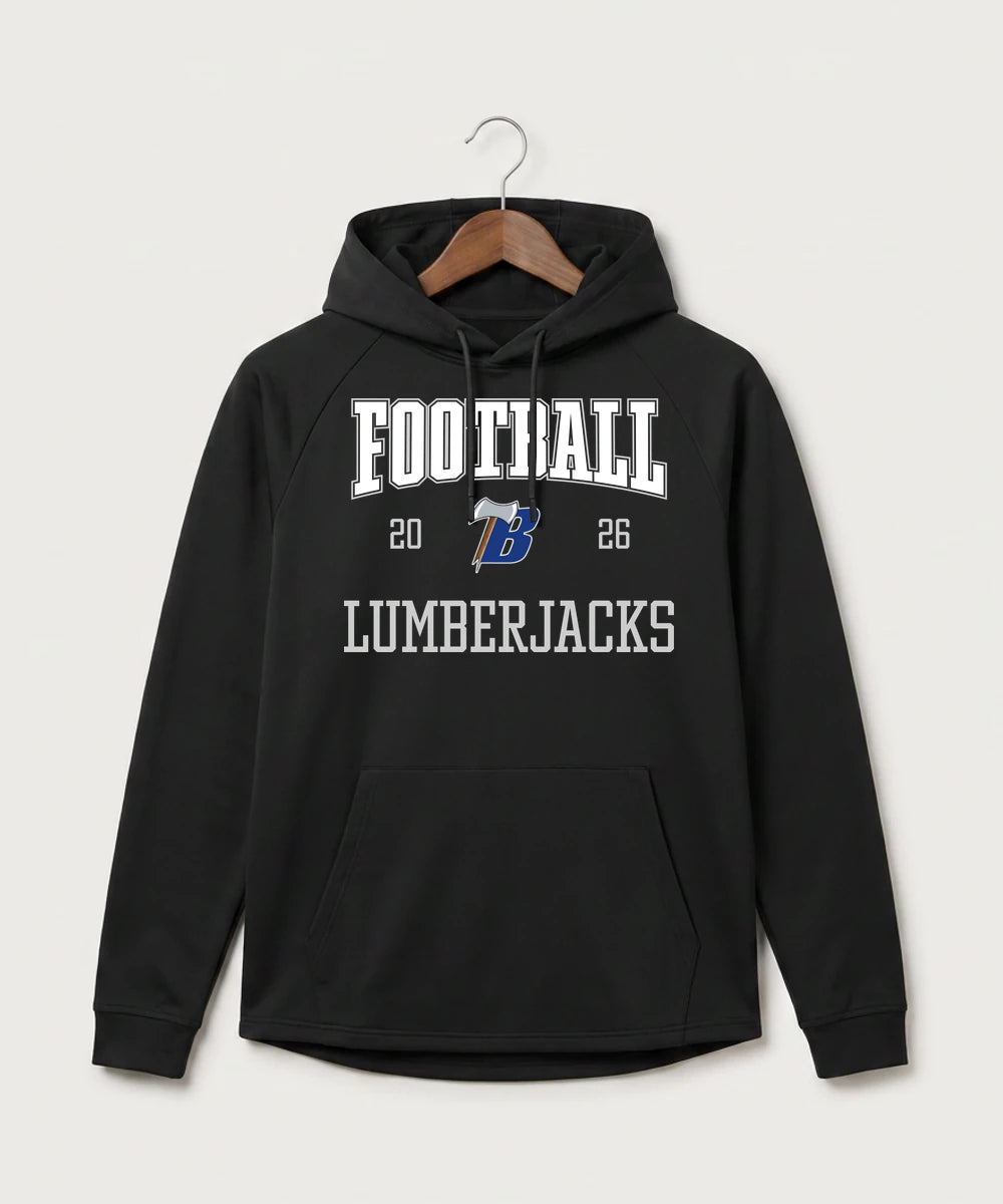 Bemidji High School Football (Boys) - Black Hoodie - Full Front