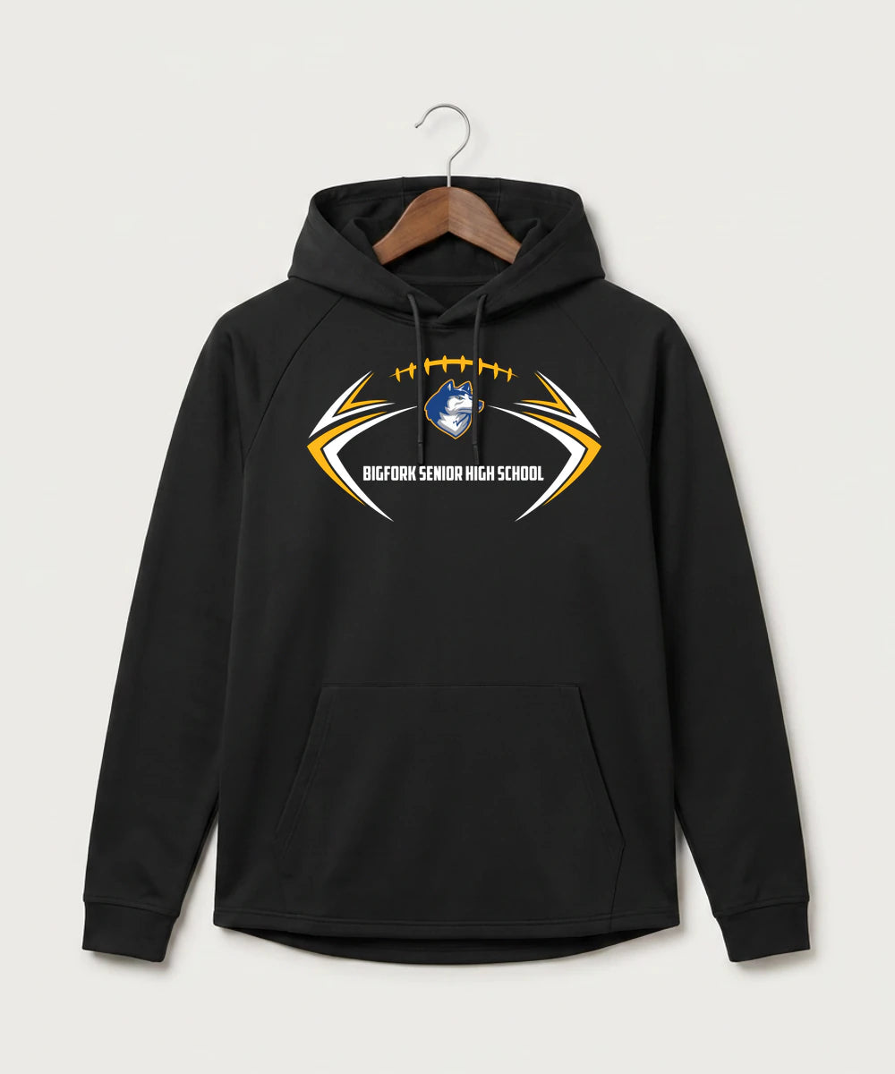 Bigfork Senior High School Football (Boys) - Black Hoodie - Full Front